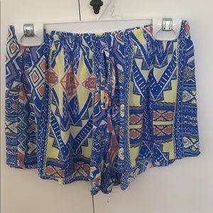 colorful flowy shorts